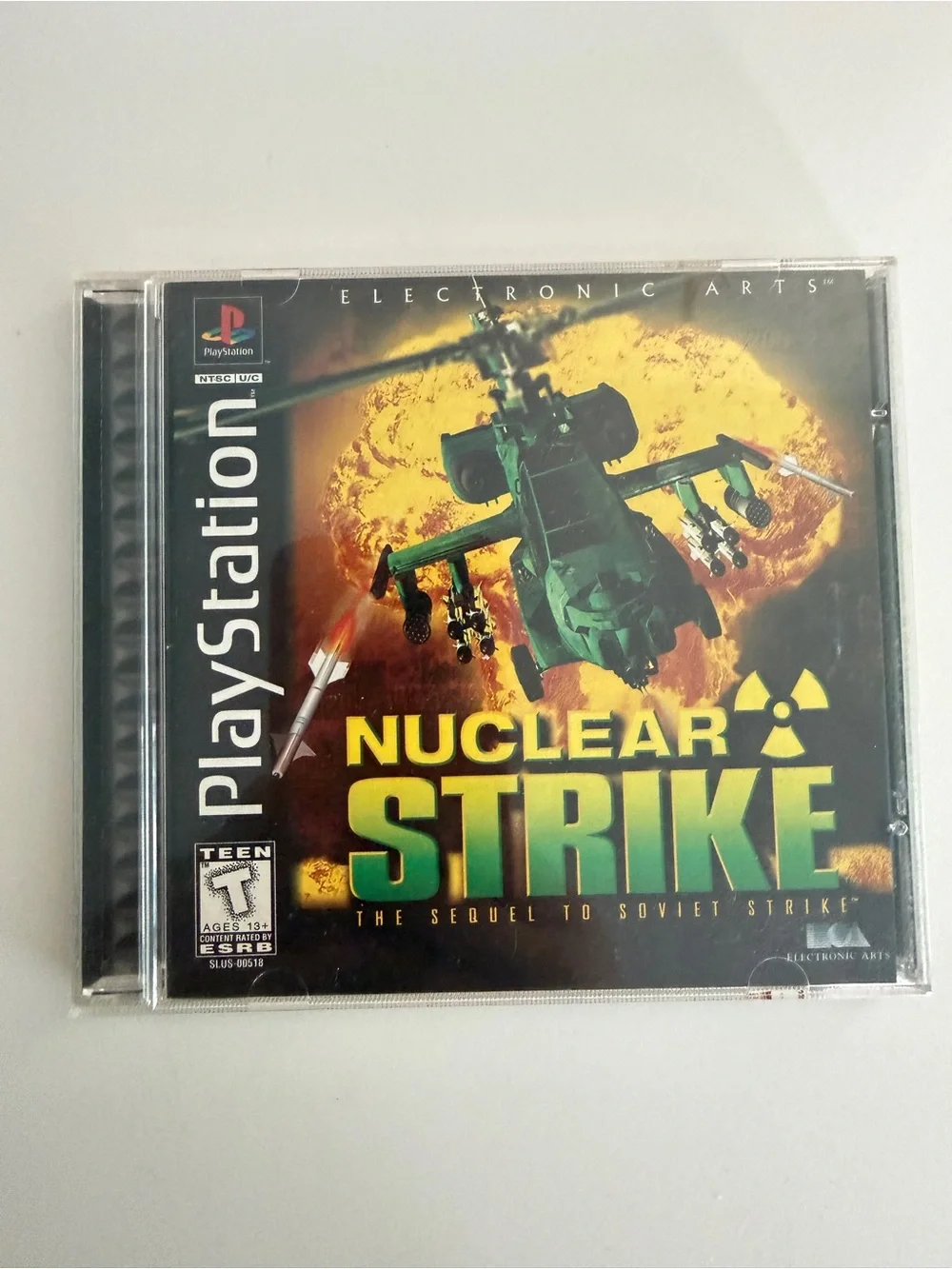 Nuclear Strike PS1 Sony PlayStation 1 Black Label 1997 EA SLUS-00518